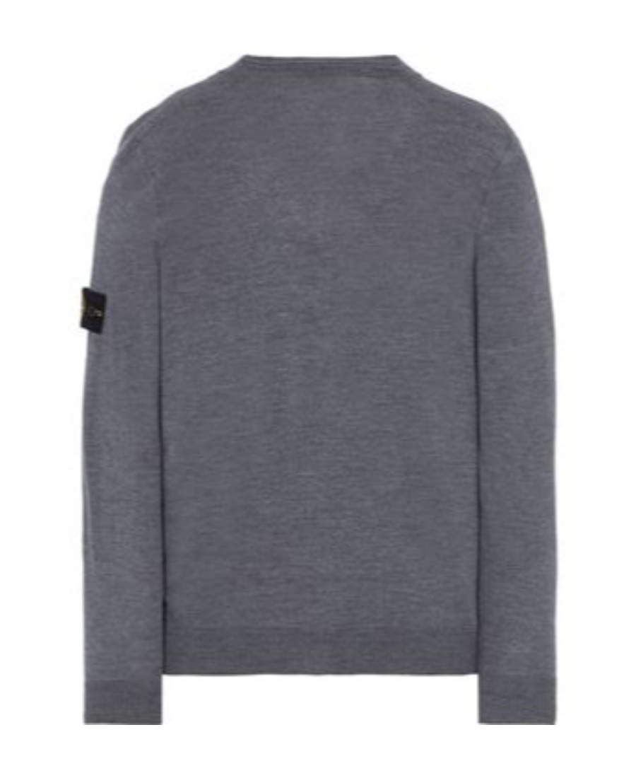 STONE ISLAND LOGO-PATCH BUTTON-UP CARDIGAN