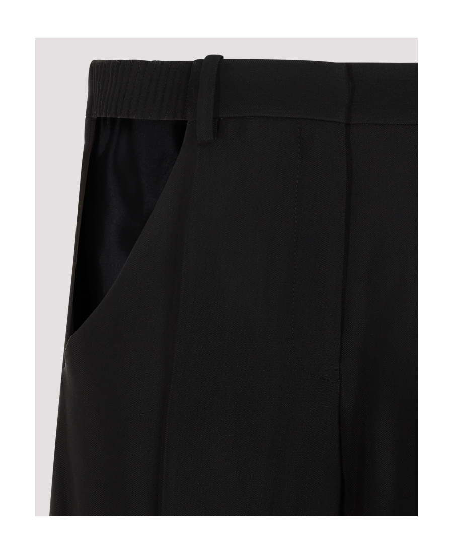 Mugler Wide-leg Cut-out Trousers In Black