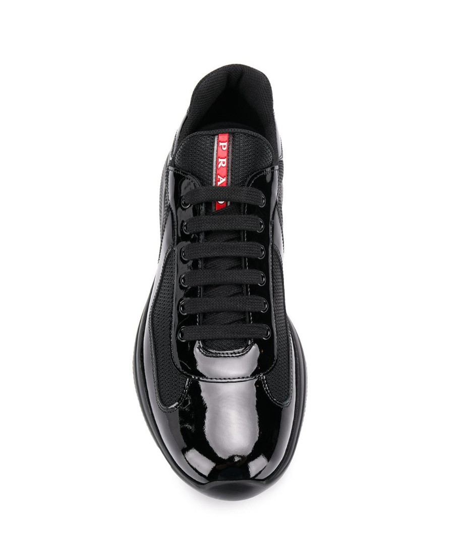 Prada Americas Cup Low-top Sneakers In Black