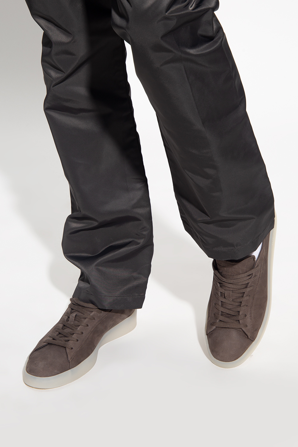 Essentials Lace-up Low-top Sneakers In Black