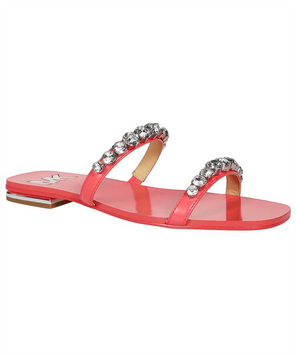 Michael Kors Logo Flat Sandals In Red