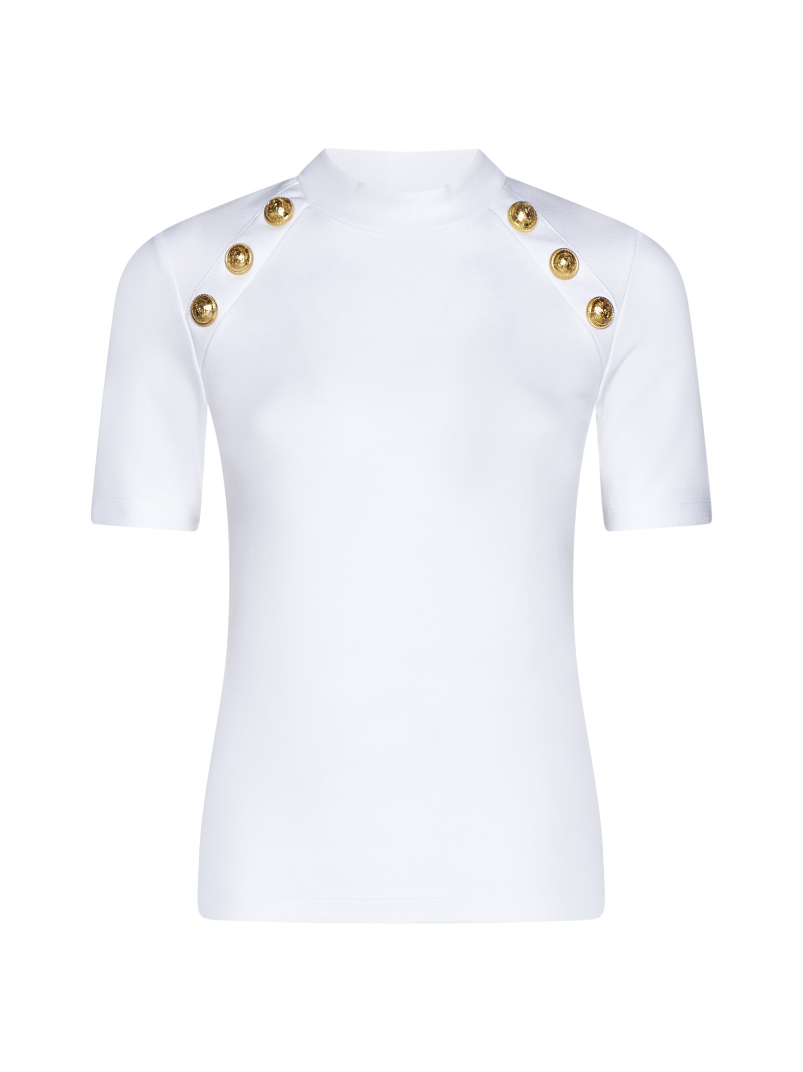 BALMAIN 6-BUTTON KNIT T-SHIRT