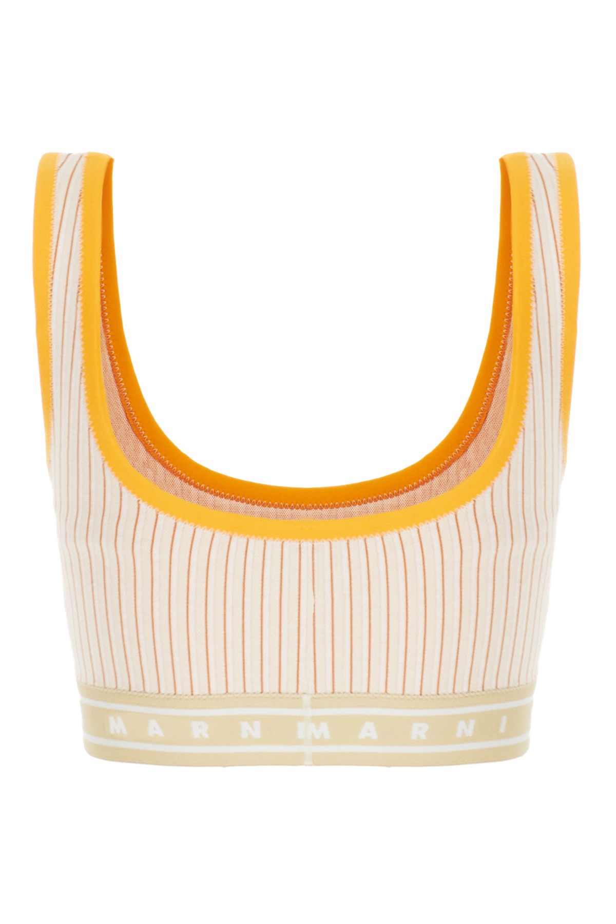 Marni Short Striped Vest In White