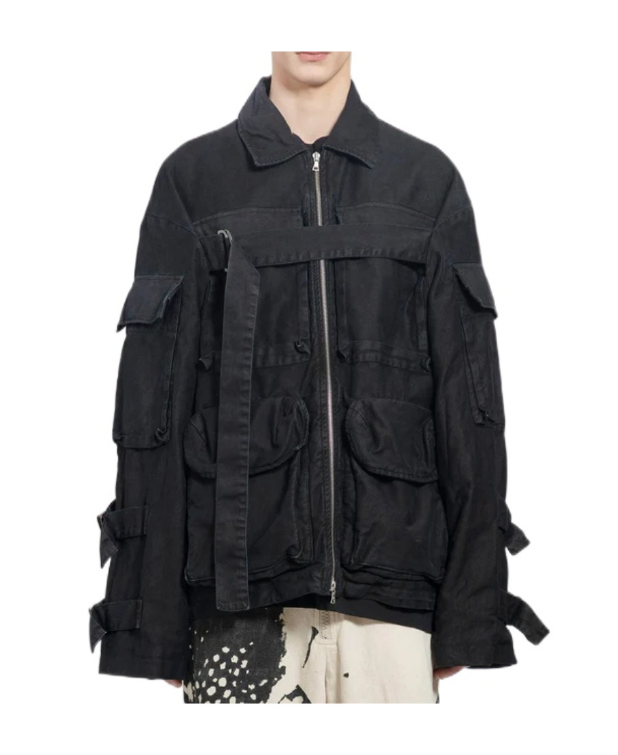 Dries Van Noten Zipper Casual Jacket In Black