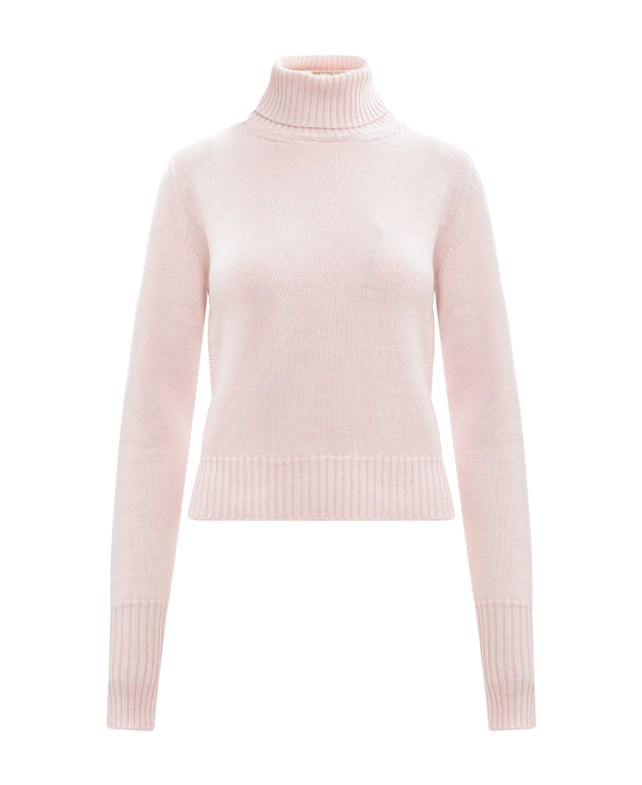 Mm6 Maison Margiela Open-back Roll-neck Top In Pink