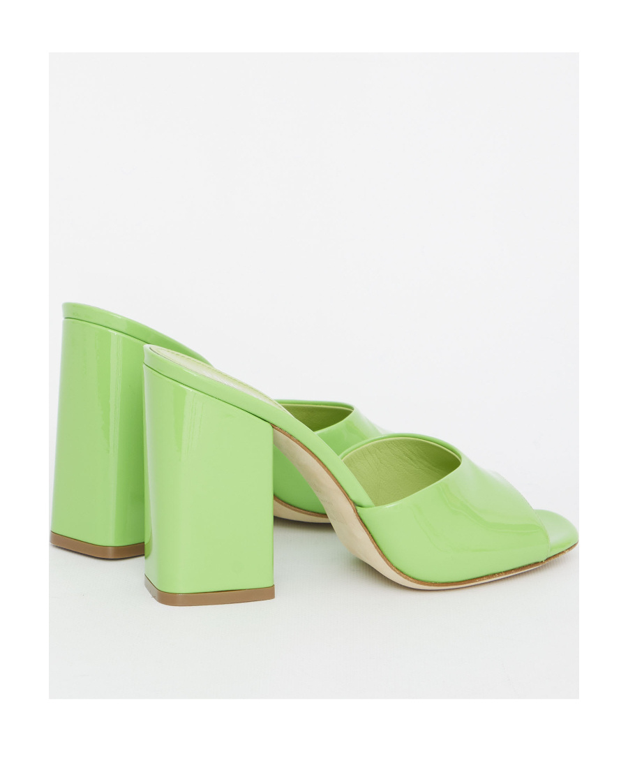 Paris Texas Women's Raffia & Canvas Anja Slip Ons Sandal In Green