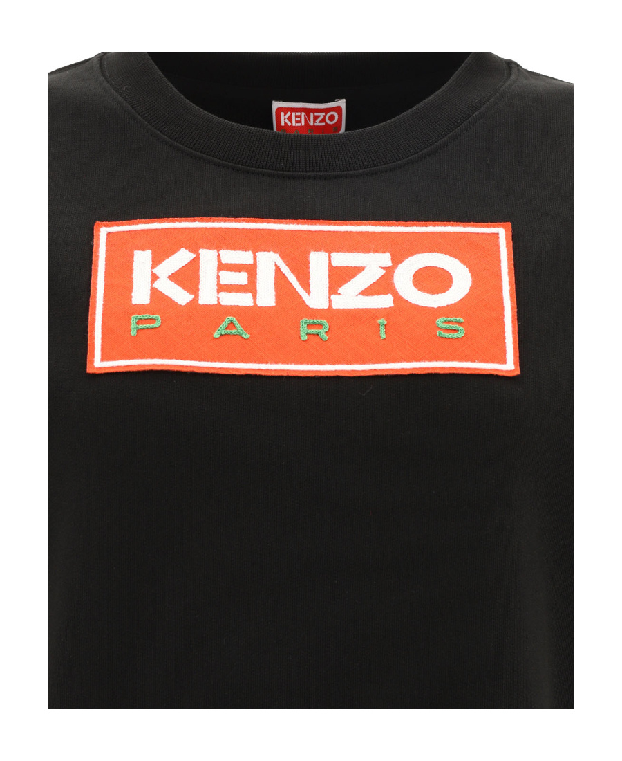 Kenzo Paris Cotton Crew-neck Sweatshirt In Black