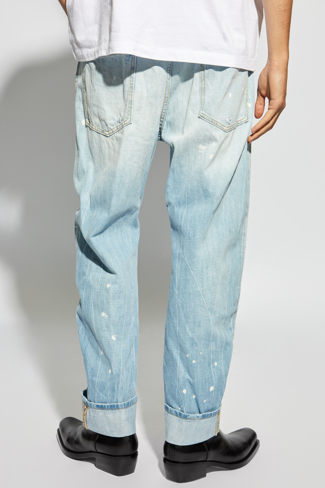 DSQUARED2 DISTRESSED-EFFECT STRAIGHT-LEG JEANS