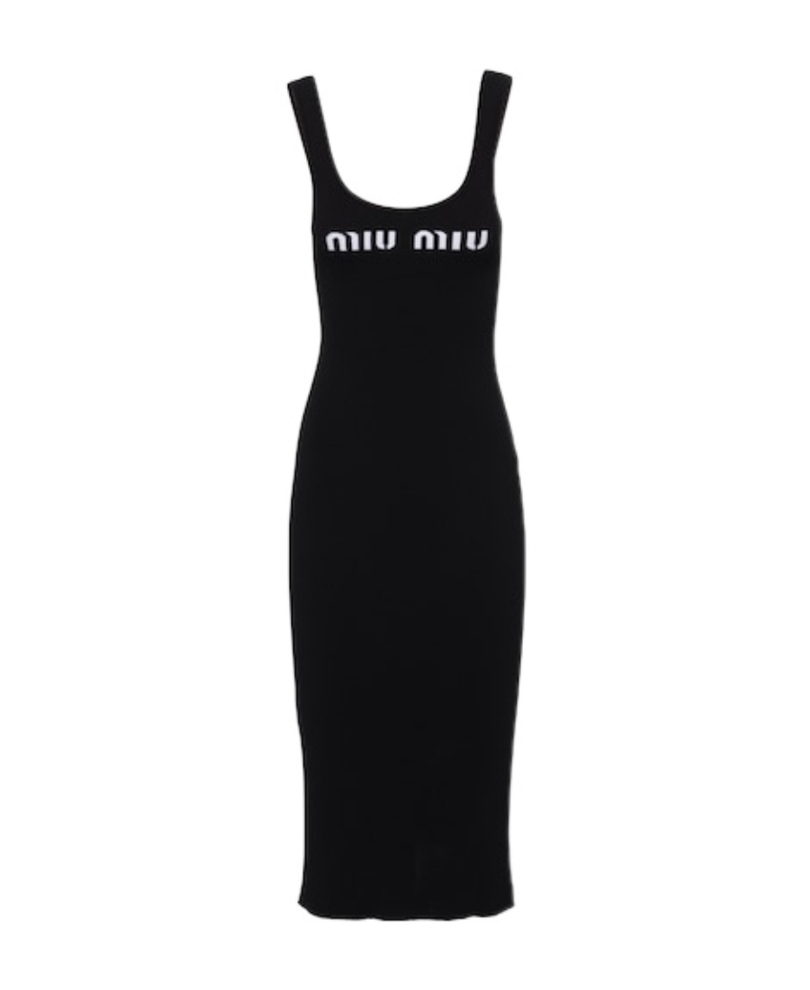 Miu Miu Viscose Dress In Black