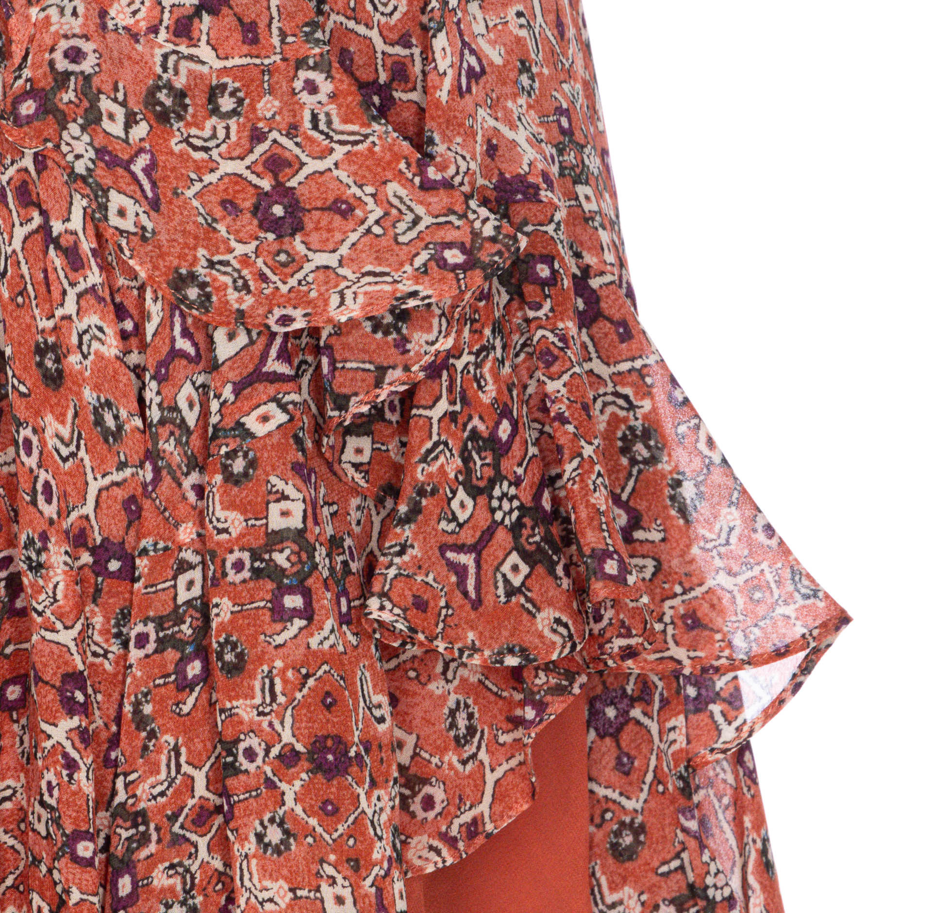 Isabel Marant Étoile Layered Ruffle Mini Skirt With Asymmetric Hem