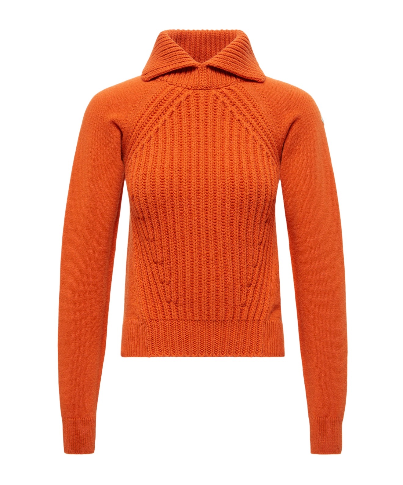 Moncler Wool And Cashmere Turtleneck Sweater In Orange