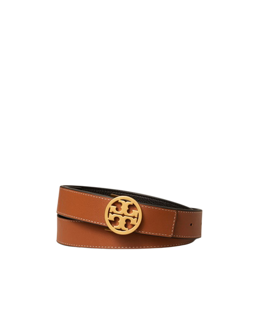TORY BURCH LOGO-PLAQUE BUCKLE BELT
