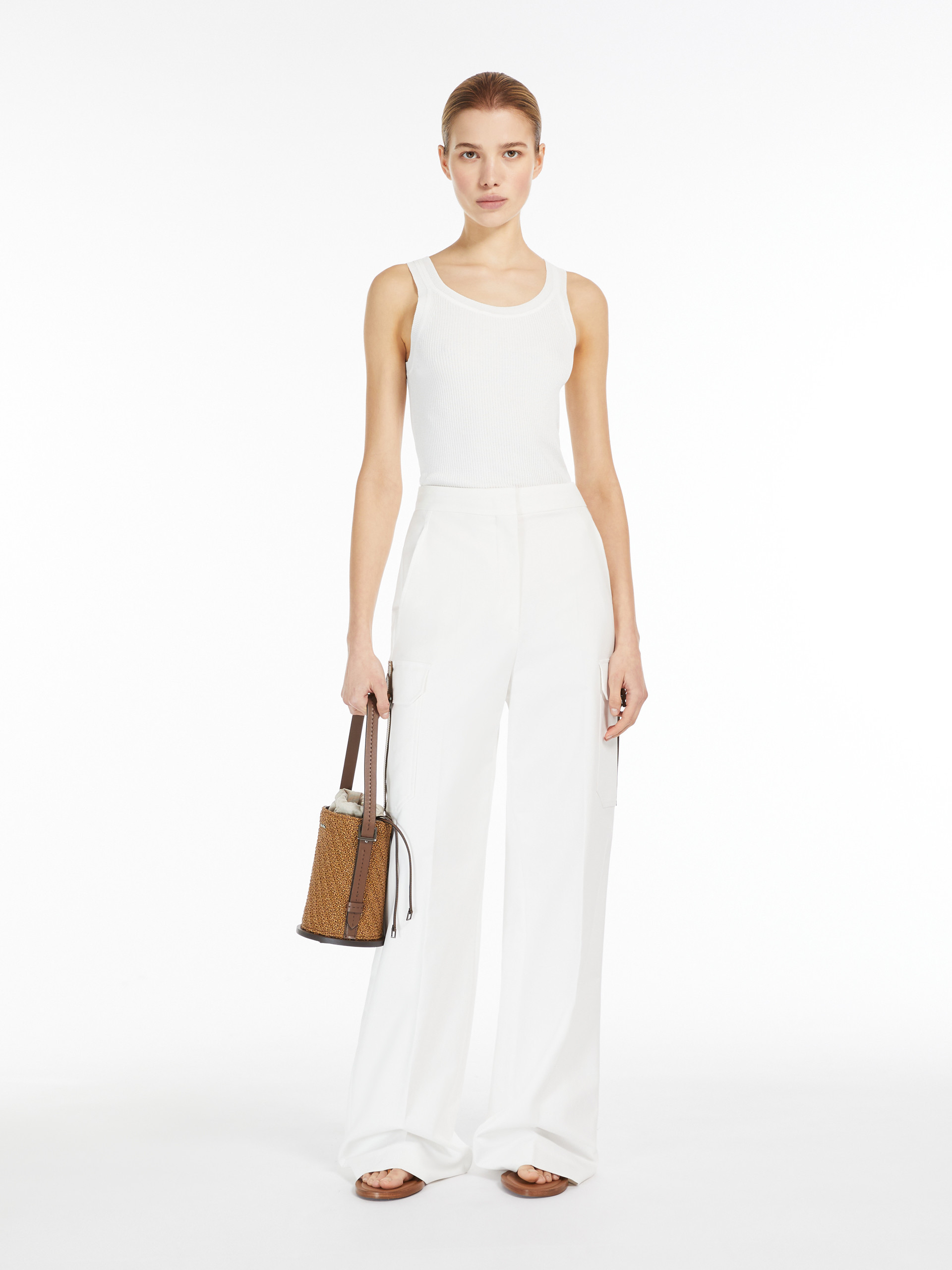 Max Mara Knitted Tank Top In White