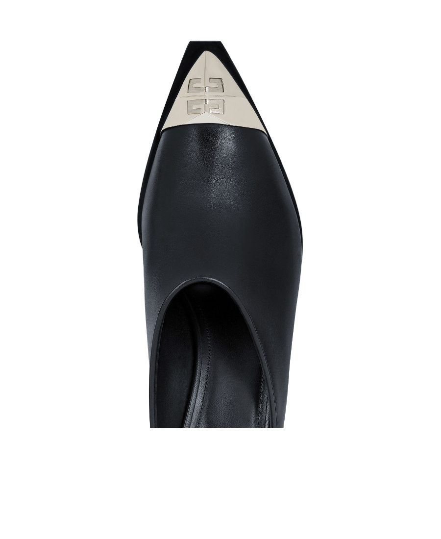 Givenchy Logo Pointed Muller Shoes In Black