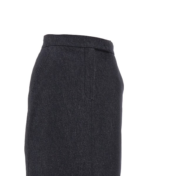 Max Mara Circeo Wool Maxi Skirt In Black