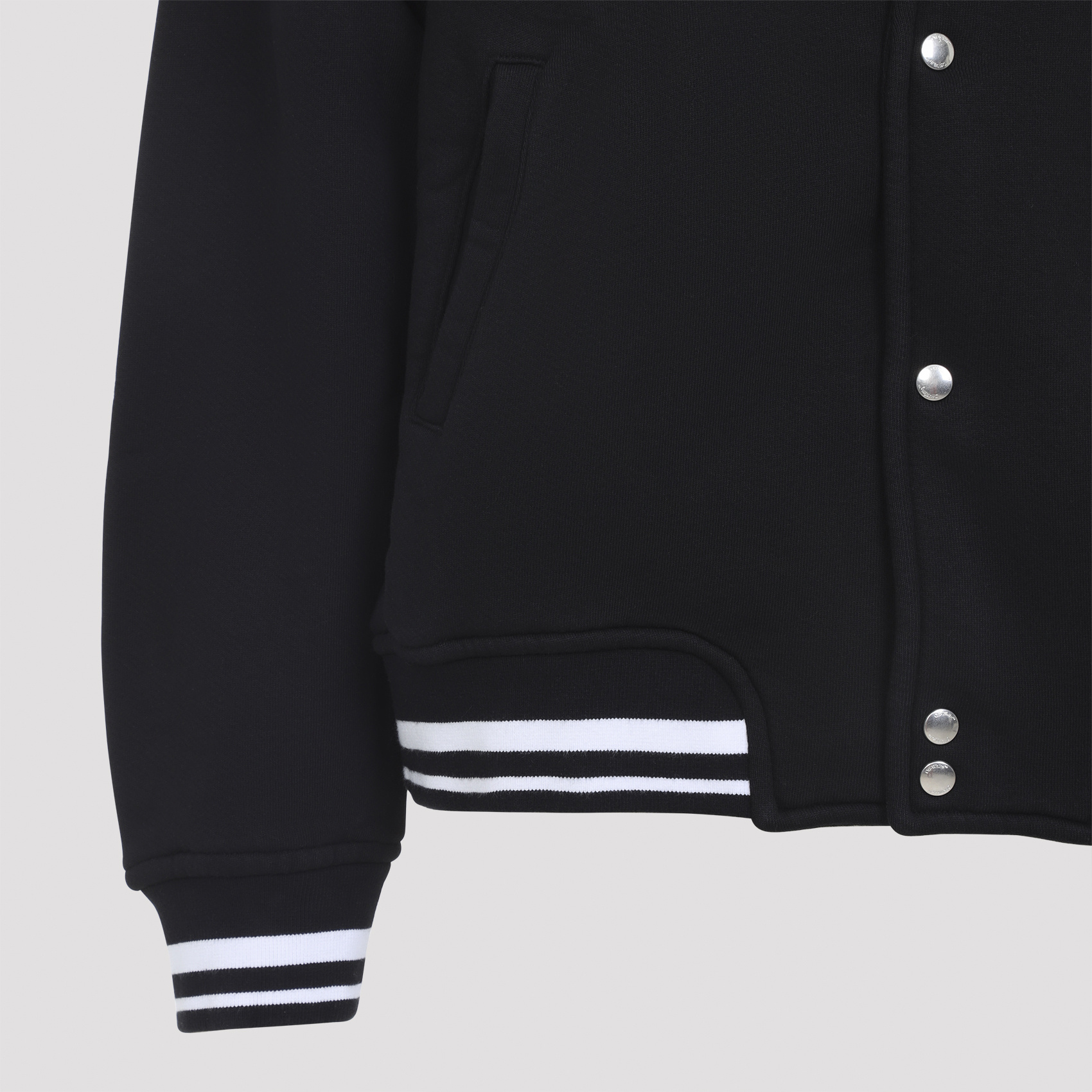 Off-white Off White Gothic Fleece Varsity Jacket In Black