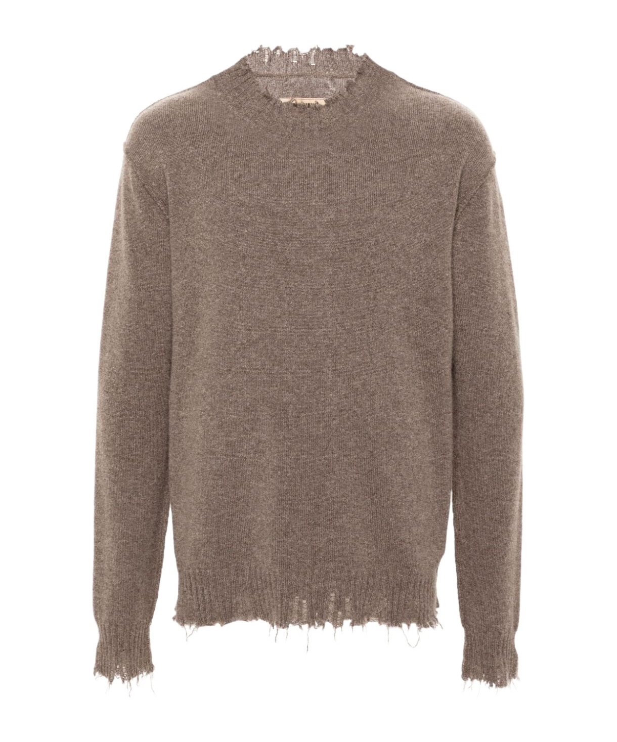 Uma Wang Distressed Sweater In Brown