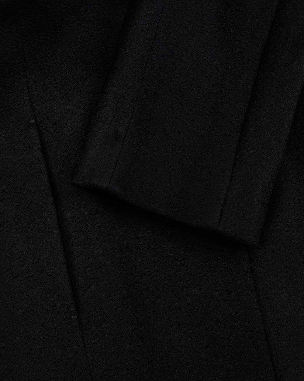 Max Mara Stand-up Collar Coat In Black