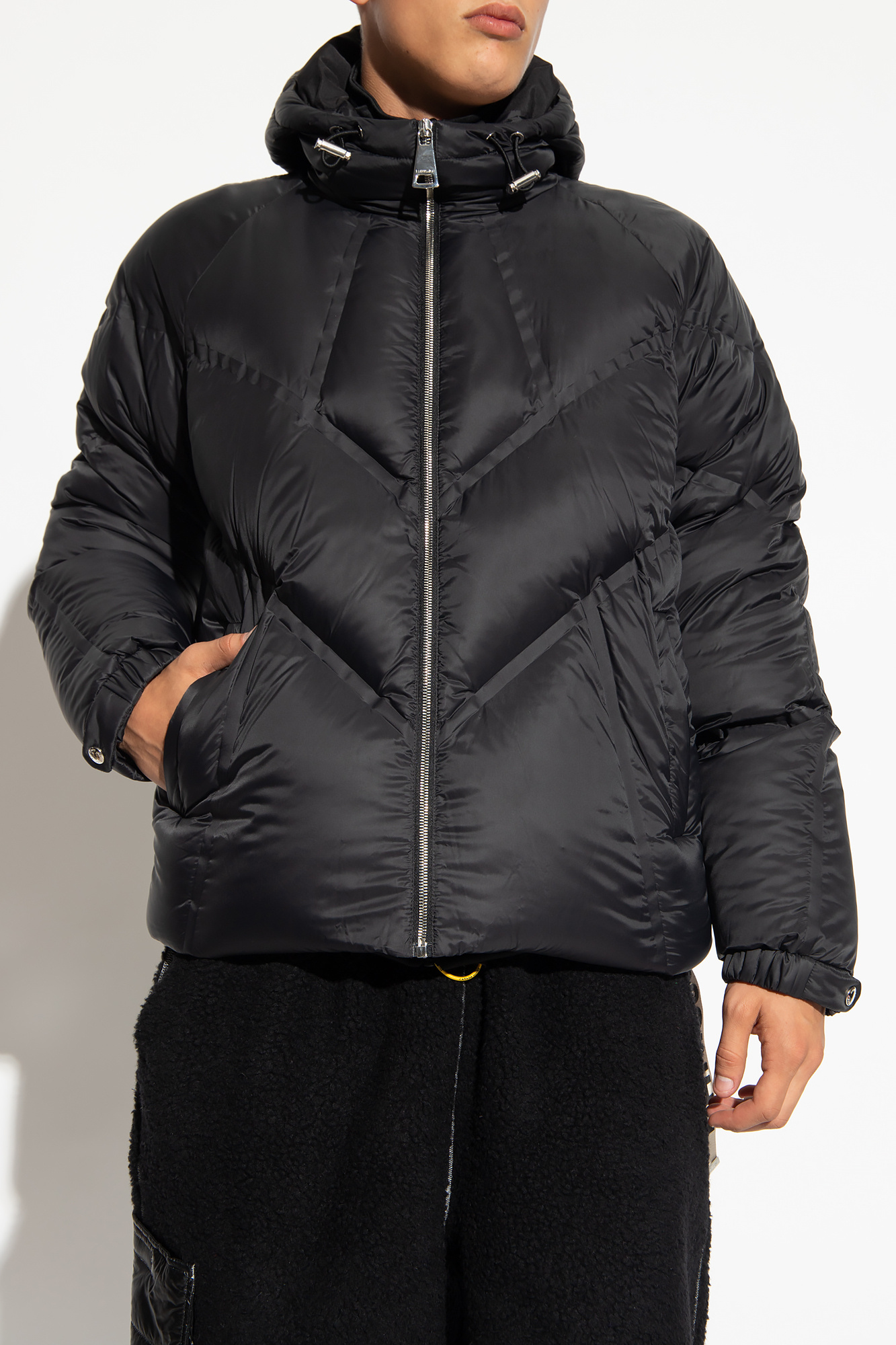 Khrisjoy Hooded Padded Jacket In Black