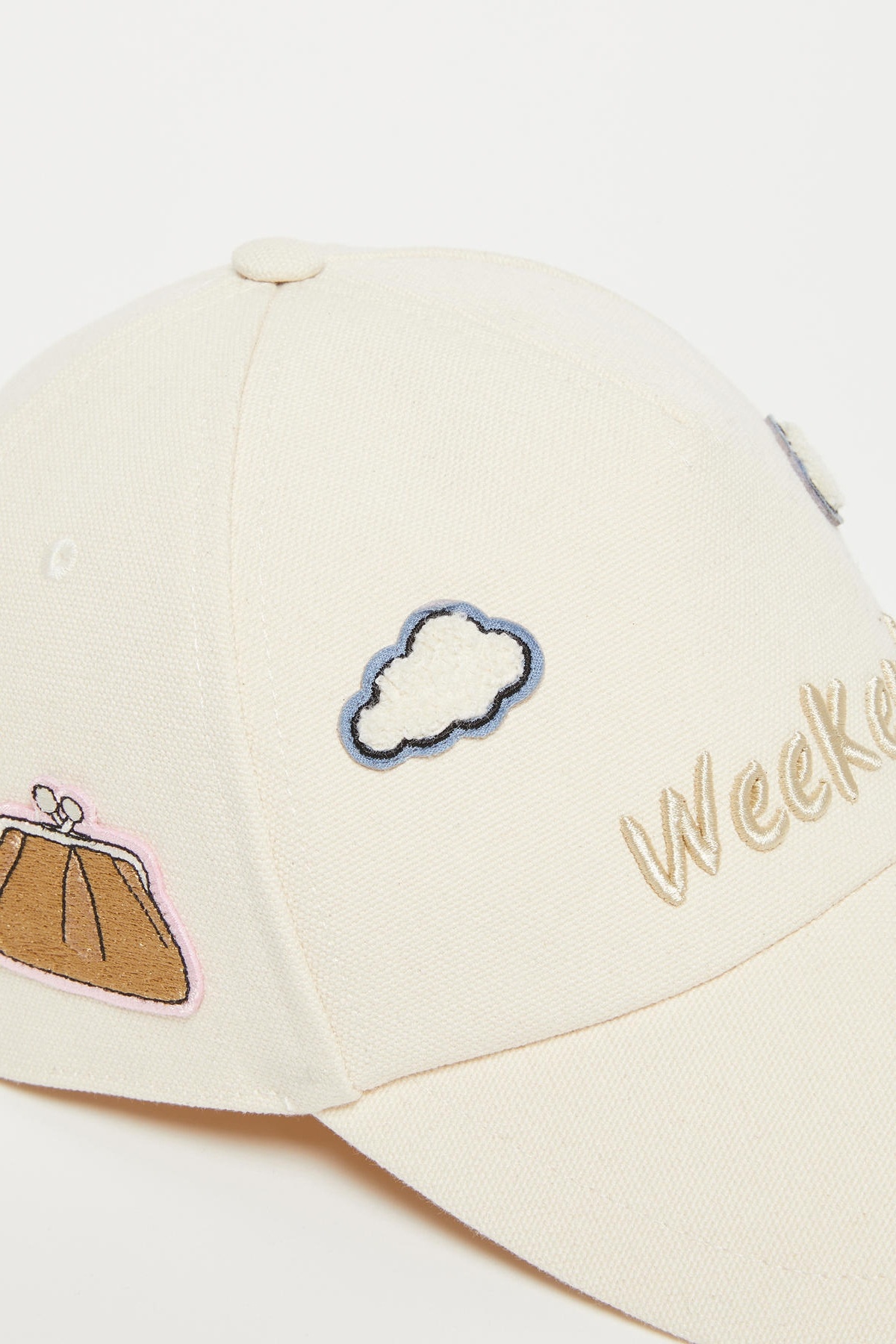 Weekend Max Mara Canvas Baseball Cap In White