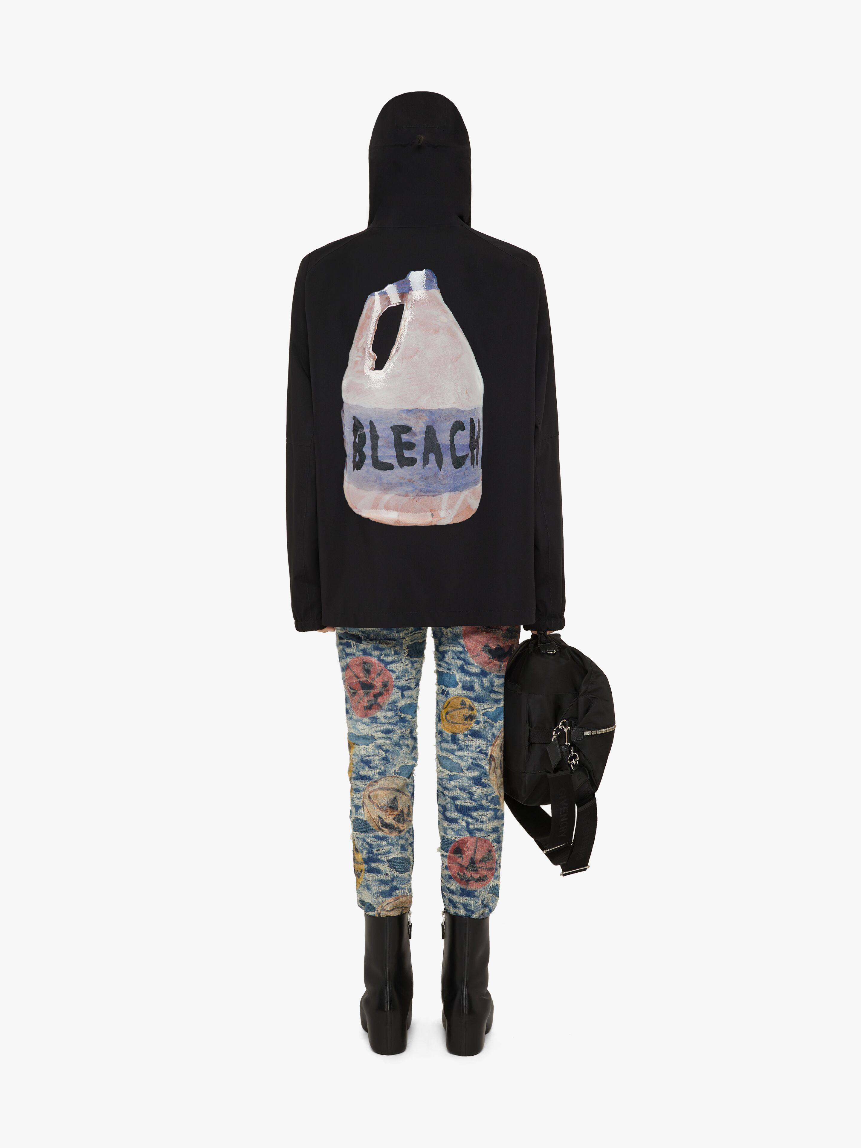 Givenchy Graphic-print Hooded Jacket In Black