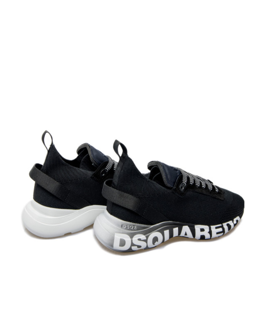 Dsquared2 Logo-print Low-top Sneakers In Black