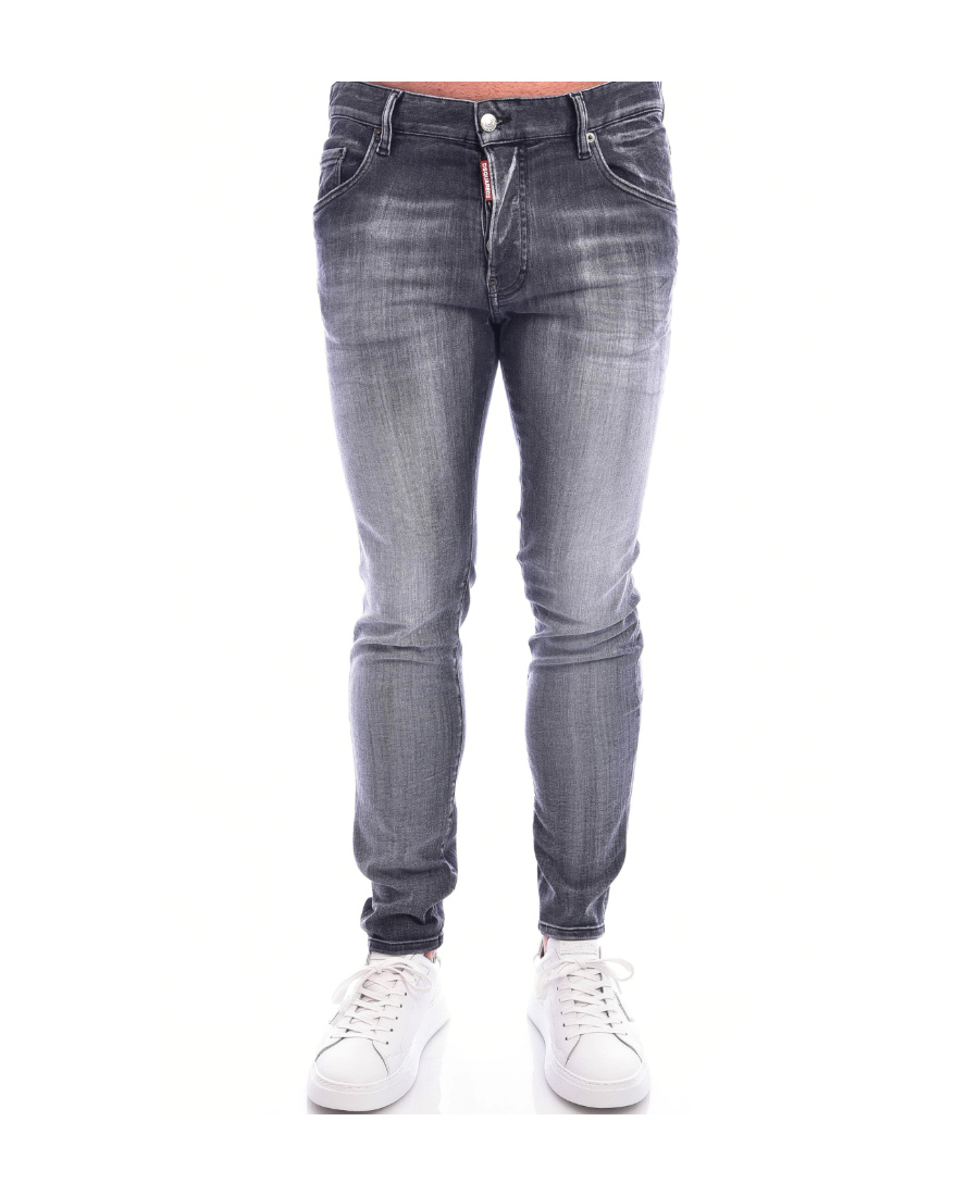 Dsquared2 Stonewashed Skinny Jeans In Gray