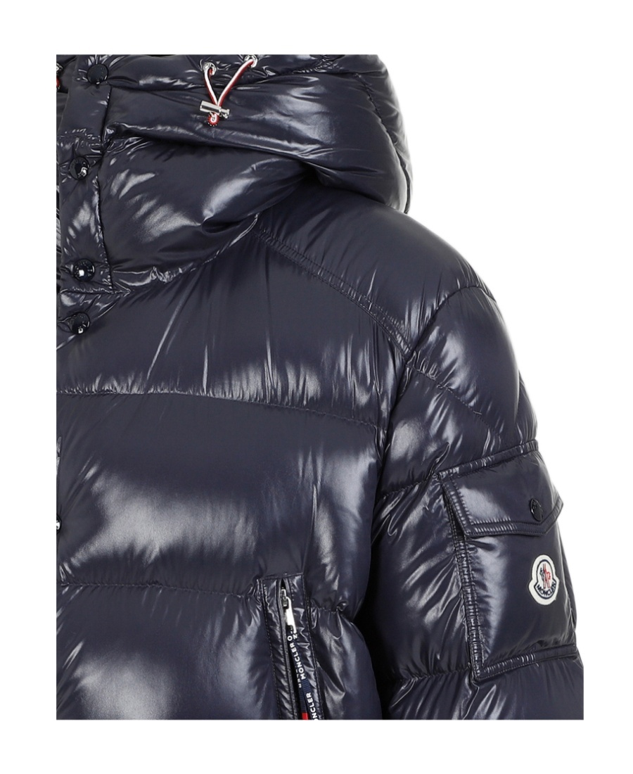 Moncler Chiablese Hooded Down Jacket In Midnight Blue