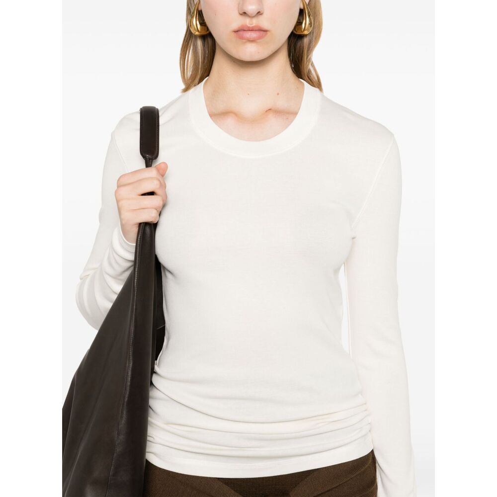 Lemaire Rib Long Sleeve Longsleeve In White