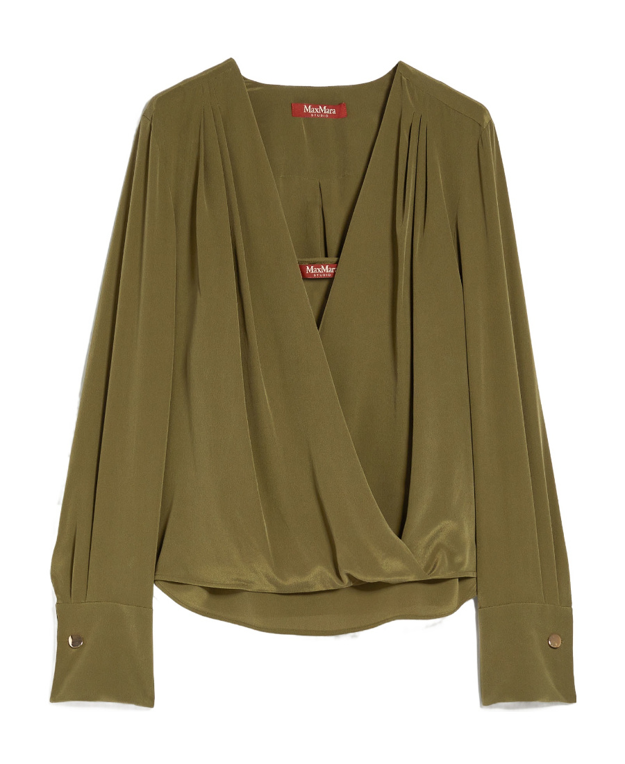 Max Mara Studio Shirt Woman Green In Green