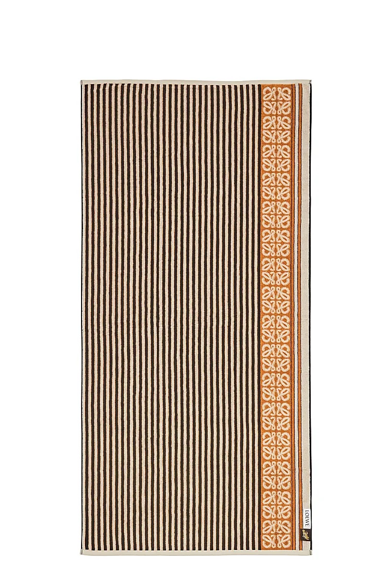 Loewe Logo Striped Towel In Multicolor