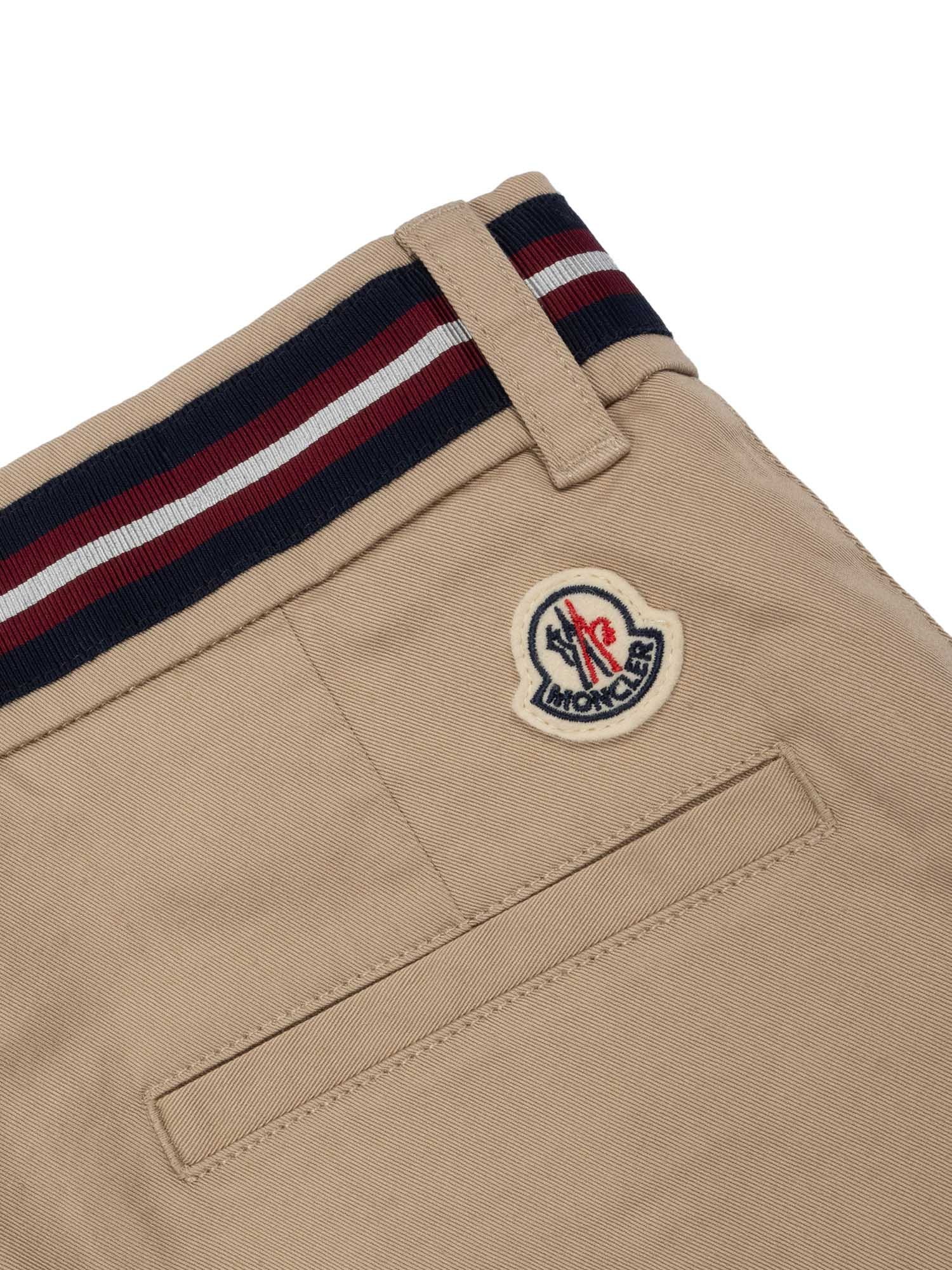 Moncler Elastic-waistband Cuffed Trousers In Brown