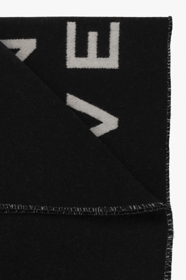 Givenchy Logo-print Mélange Scarf In Black
