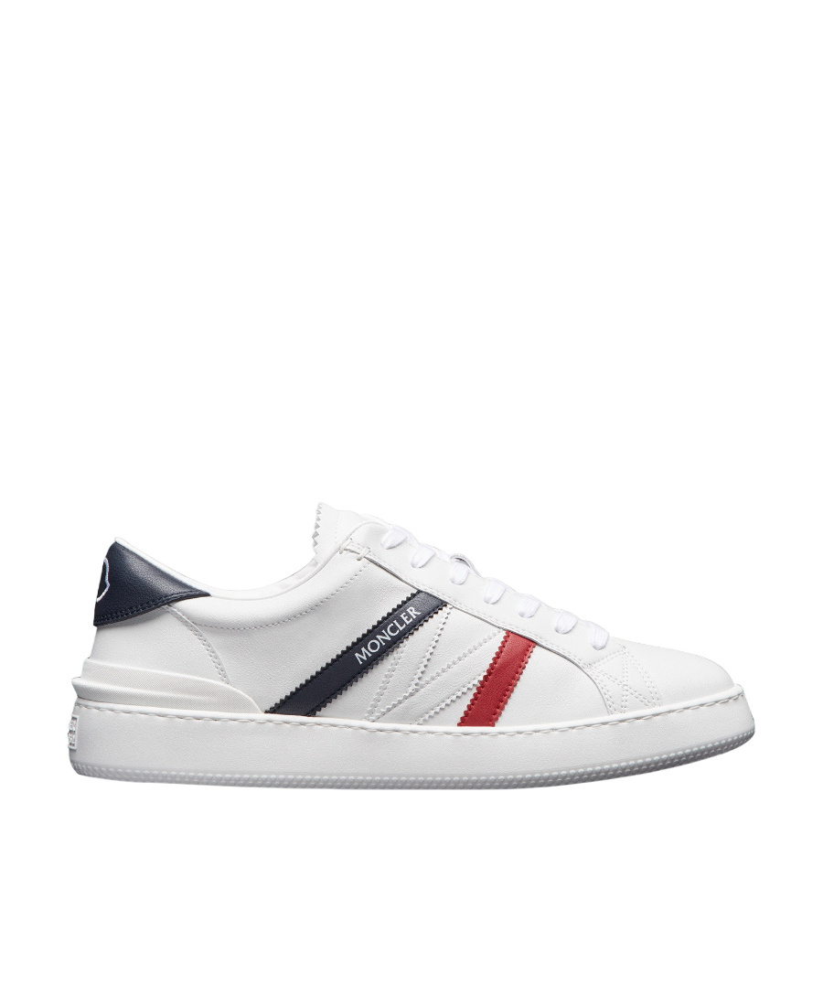 Shop Moncler Monaco M Low-cut Lace-up Sneakers In White