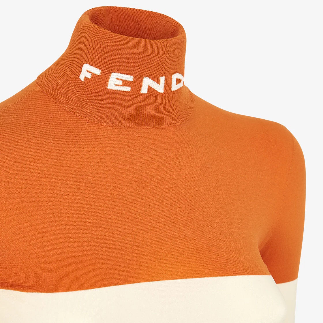 Shop Fendi Logo-intarsia Colour-block Jumper In Black