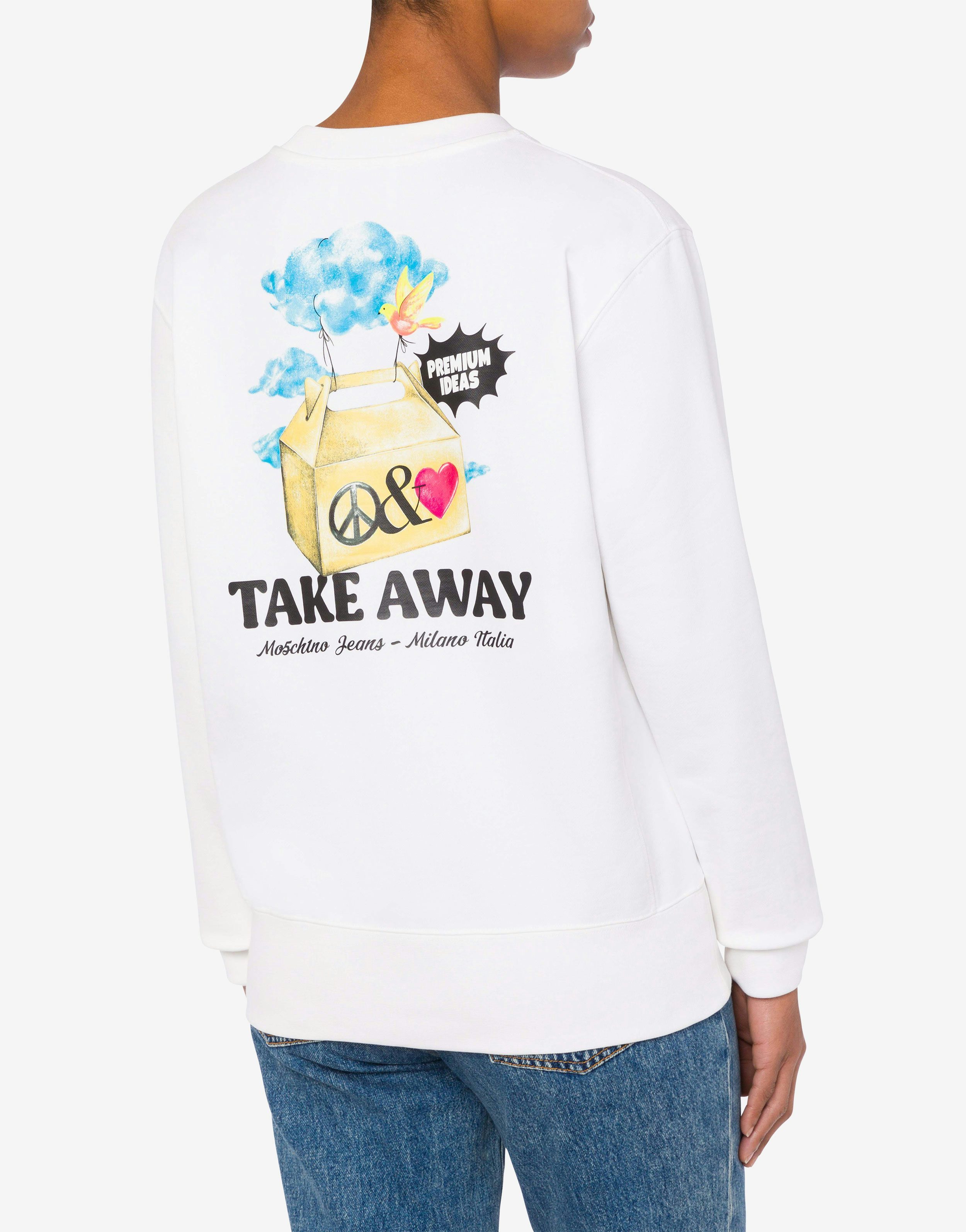 Moschino Logo Sweatshirt In White