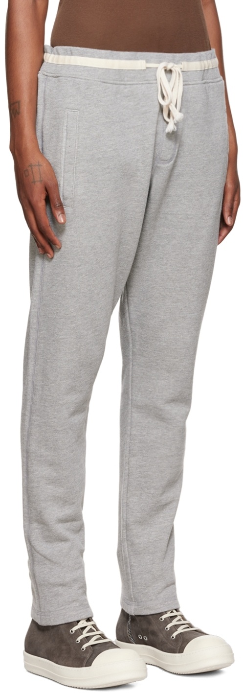 Greg Lauren Strap-up Sweatpants In Gray