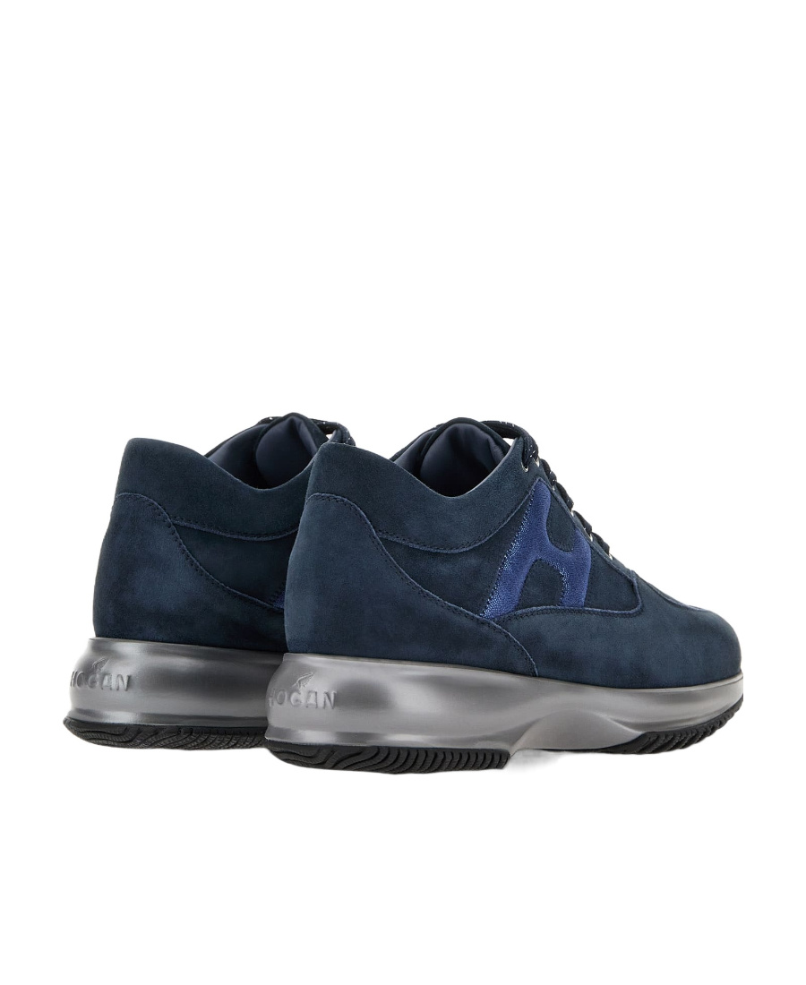 Hogan Interactive Low-top Suede Sneakers In Black