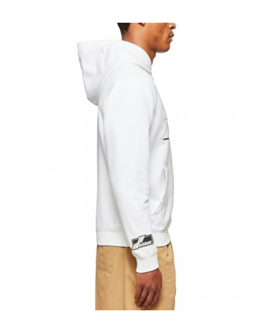 We11 Done Logo Hooded Sweater In White