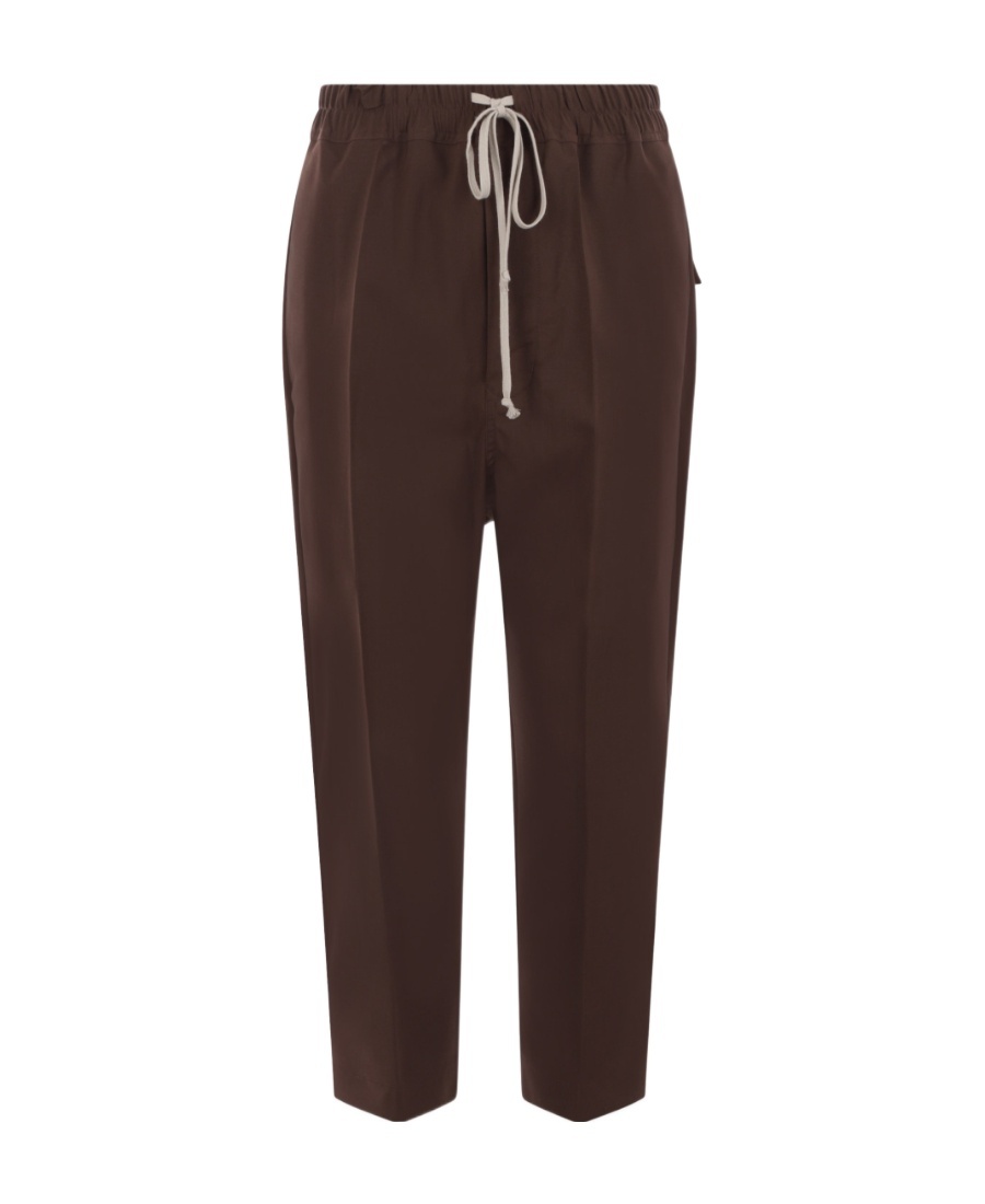 Rick Owens Drawstring Casual Trousers In Brown