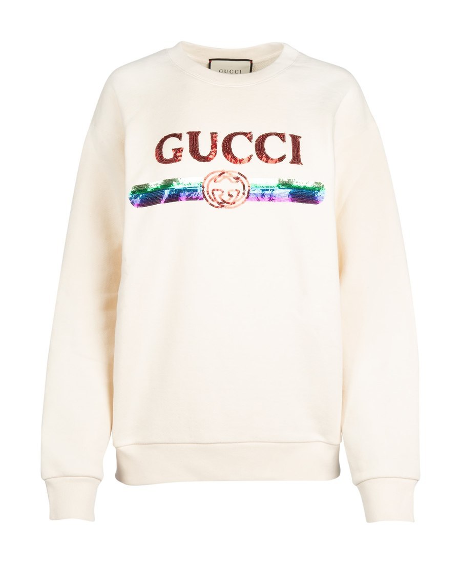 GUCCI SEQUIN LOGO SWEATSHIRT