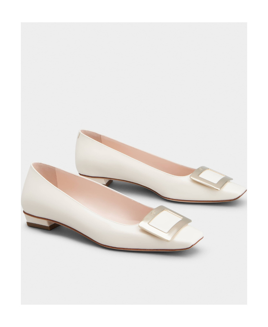 Roger Vivier Belle Vivier Ballet Flats In Nude