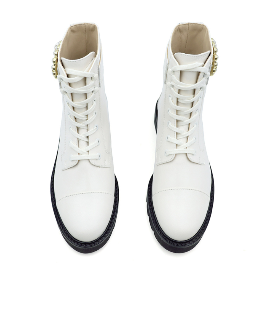 Stuart Weitzman Side Buckle-detail Boots In White