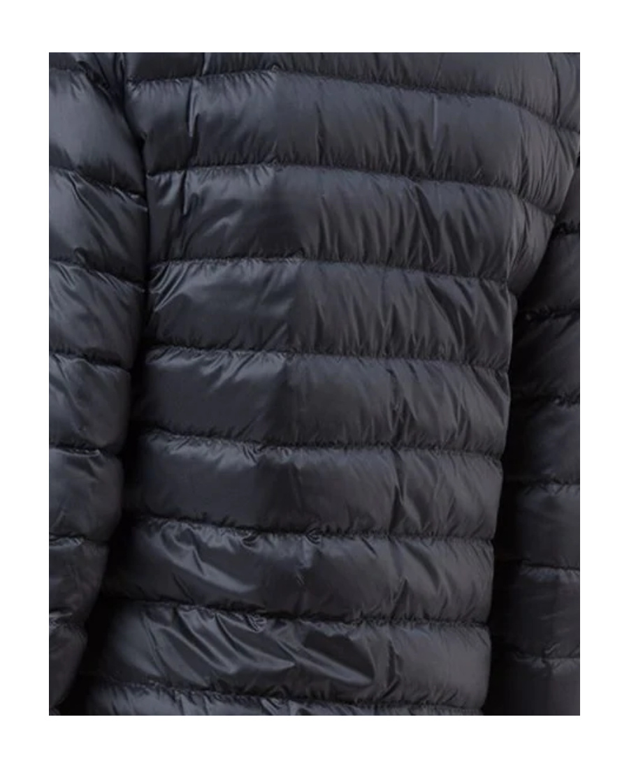 Moncler Dark Blue Stand-neck Down Jacket In Blue
