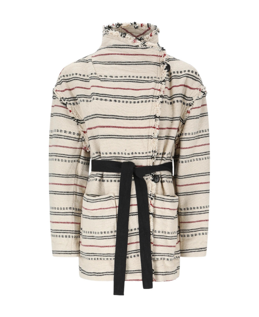 Isabel Marant Josialo Embroidered Coat In White