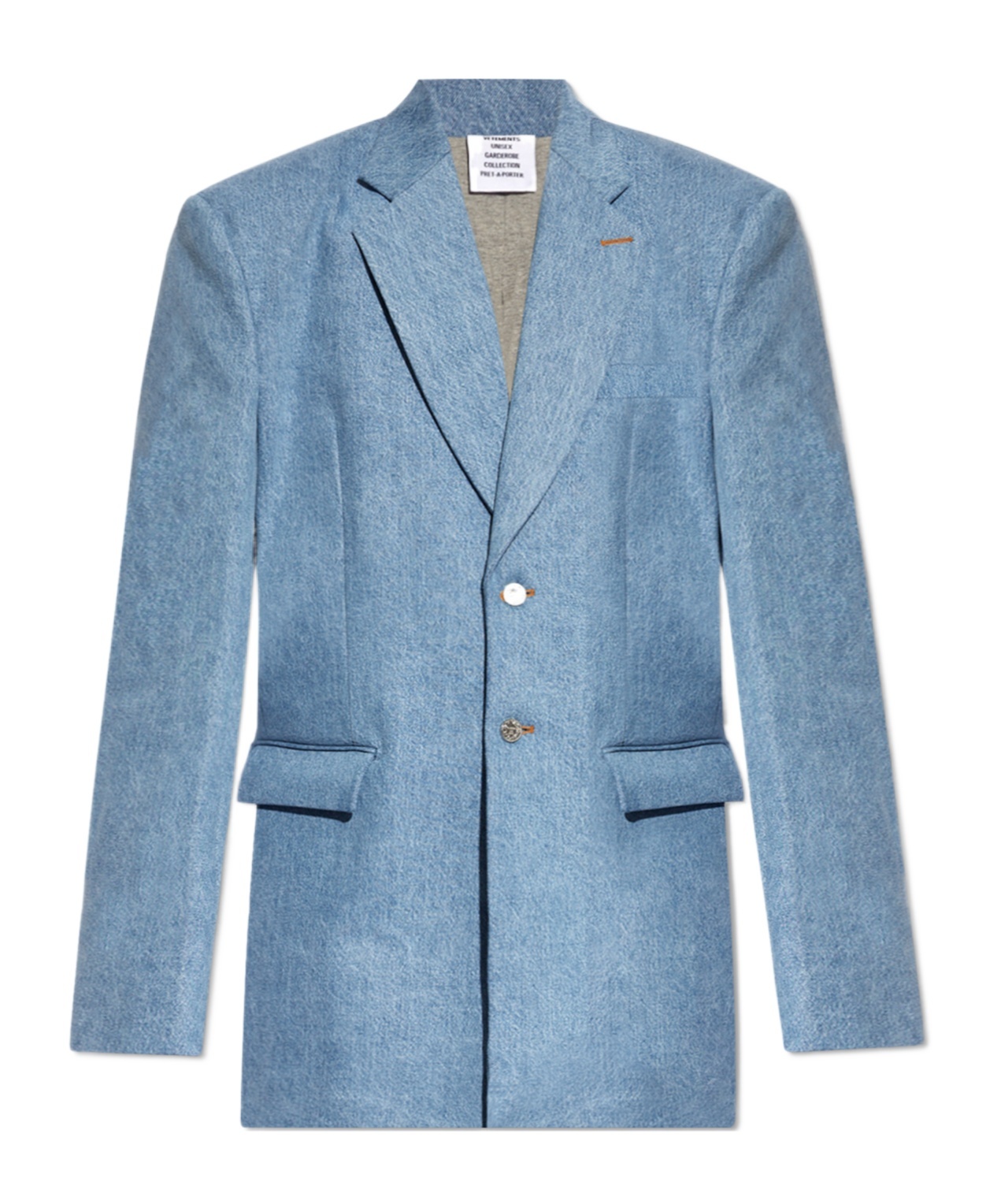 VETEMENTS SINGLE-BREASTED DENIM BLAZER