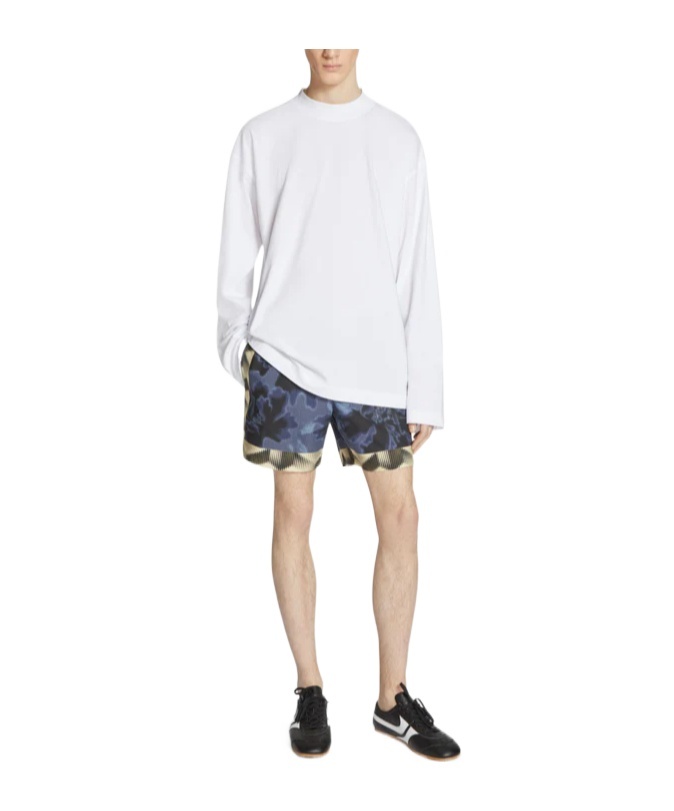 Dries Van Noten Floral-print Swim Shorts In Blue