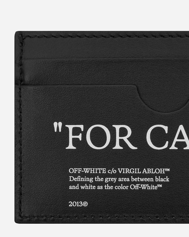 Off-white Quote Leather Cardholder In Black