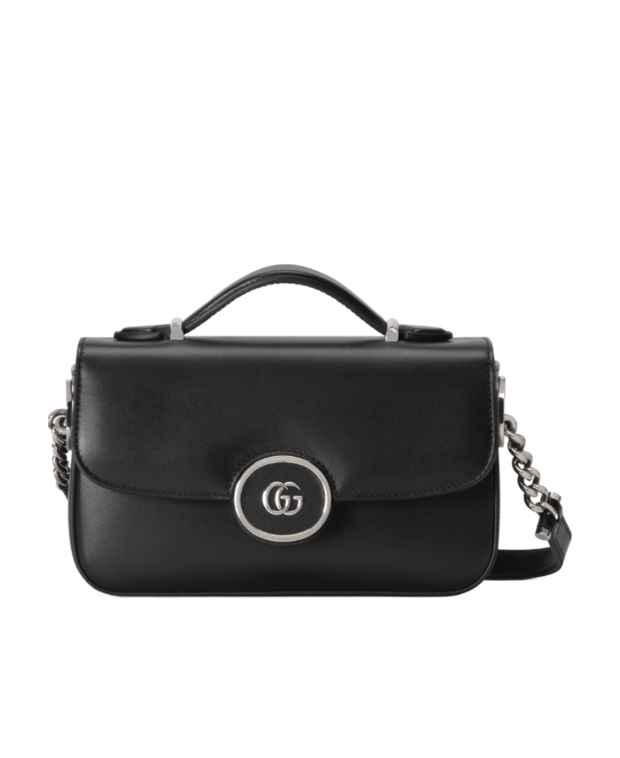 Gucci Double G Logo Mini Shoulder Bag In Black