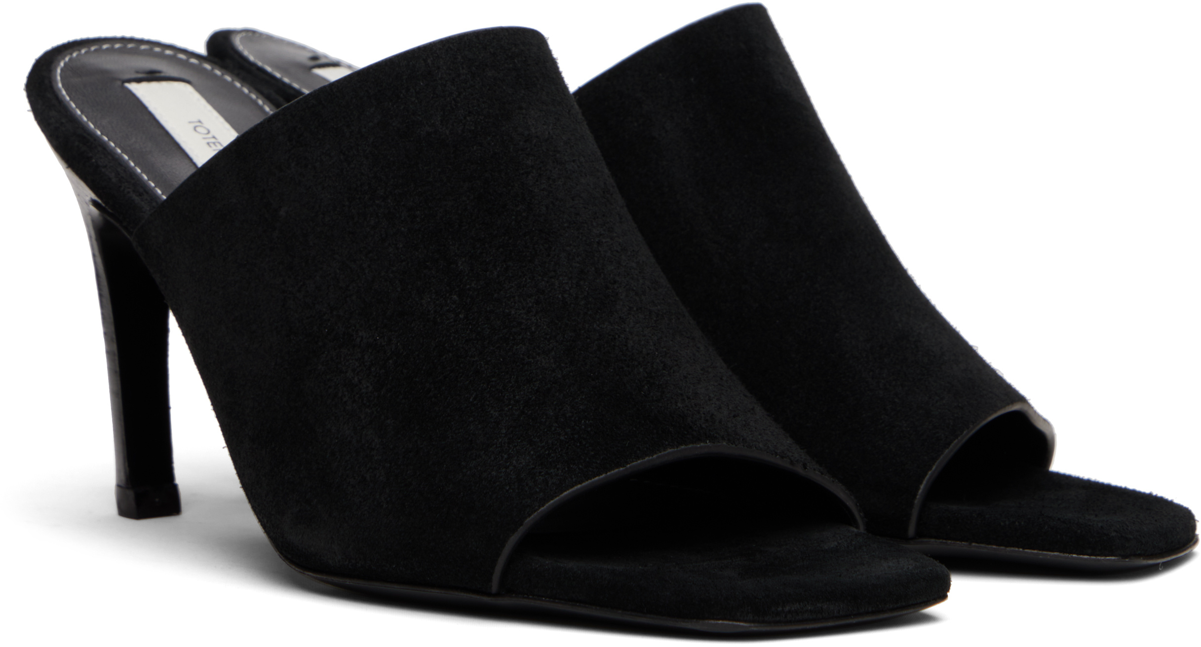 Totême 85mm Leather Mules In Black